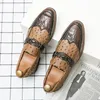 Casual Shoes Italian Formal Leather Brand Men Fashion Night Club High Quality Chain Comfortable Dress Brogues