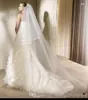2t 3 metros de marfil blanco velo de novia corta velo de novia bordes satinadas