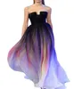 2019 Nouveau Deisgn Bablé Aline Femmes Prom Robes Court Train Multicolor Modèle de soirée Robes Backless Sash Vestido de Fiesta P1205606