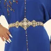 Sunspicems Chic Women Hand Rope Belt Morocco Tassels Waist Chain Arabic Bride Wedding Jewelry Gold Color Algeria Bijoux 240401