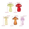Vases Mushroom Shaped Flower Vase Transparent Glass Plant Hydroponic Bottle Desktop Decoration Ornament