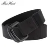 Belts Maikun bimetallic buckle elastic nylon elastic mens fashion casual belt canvas woven beltC240407