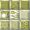 Pillow Green Custom Cover Throw Home Decorative Square Wave Printing Pillowcase Sofa 45 45CM