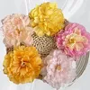 Dekorativa blommor utsökt 17-färg Peony Flower Head Hanfu huvudbonad med realistisk simulering-ett måste för traditionell kinesisk FA