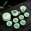 Teaware set xmt-Home Chinese Gongfu Tea Set Ceramic Tapot Cup Gaiwan