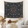 Tapestries maan fase tapijtwand hangende stoffen slaapkamer achtergrond botanische bloembloem tapijten thuisdecoratie
