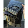Jeans masculinos Autumn e Winter Mens Jeans New Street Mini Mini Loose Elastic Cone Ultra Fin Casual Mensl24012
