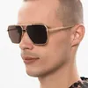 Lunettes de soleil Lunettes de soleil de mode pour hommes Retro Luxury Brand Design Metal Sunglasses Shadow UV400 OCULOS DE SOLL2404