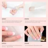 24pcs/Box Gradient Color Pressa artificiale su unghie con colla per colla e unghie finte adorabili ragazze adorabili nail art ballerina false chiodi