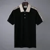 Summer Brand Clothes Luxury Designer Polo Shirts Men's Casual Polo Fashion Snake Bee Print Brodery T Shirt High Street Mens Polos Asian Size M-3XL