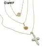 WTJN109 DAMI MODA MODA TRIPLE WARTORY DHOK KOKURA MOSSMAKE ZŁOTA Brass Cain Pearl Shell As Prezent 240407