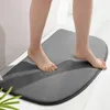 Bath Mats Semi-round Solid Color Floor Mat Absorbent Kitchen Bedroom Bathroom Door Quick-drying Non-slip Foot