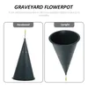 Vaser Flowerpot Plastic Outdoor Planters Cemetery Container Holder Grave Cone Artificial Flowers Stakes Ground Decorations