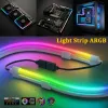 MICE RVB LED Strip 5V 3pin Argb Aura Sync Ordinateur CHASSIS CHASSIS DÉCORATIVE BAR LETHER / FLEXIBLE LAMPE RAPIER POUR PC Boîte Main Borne