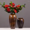 Fleurs décoratives 1pc Nice Red Camellia Artificial Green Plant Home Party Mariage Birthday