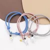 Charm Bracelets 2pcs Astronaut Couple Small Rubber Hair Band Bracelet For Woven Women Men Jewery Accessories