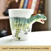 Copo de água em forma de dinossauro Creca de cerâmica caneca de cerâmica de caneca de Natal Cups de café Original e engraçado para doar para o chá 240407