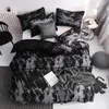 Ensembles de literie linge de lit géométrique Deep Nordic Kids Duvet AW41 # COUVERTURES COUVERTURES KING DOUBLE TIME NOIR