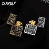 ZORRO Pure Copper Heavy Armor Kerosene Lighter Personalized Emed Classic Grinding Wheel Ignition Windproof Lighters Smoking