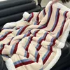 Decken Ins warme weiche Baumwoll -Fleece -Decken -Bürosofa Deckel verdickte Lammwolle Herbst und Winterstudent Set