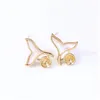 Earrings Bracelet Designer Stainless Steeldesigner Beauty Plating Color-Preserving Fishtail Fritillaria Pearl Earring Set Jewelry Gift Dhzej