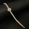 Brangle 2024 Gold Color Bracelet Princess For Women Anniversary Gift Jewelry Wholesale Moonso S8249