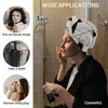 Towel Marble Texture White Black Square Microfiber Quick Dry Hair Lady Cap Absorbent Head Bathing Tools