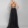 Elegante hoge taille Maxi Dres Fashion Gradient Patchwork Black Party Evening Jurken Chic Mouwess Pleated Long Vestdios 240327