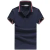 Brand de luxe Designer Mens Polo T-shirt Summer Fashion Souffle Breoutable à manche à manches courtes Polos de revers supérieur Garter Printing Top Quality Cottom Vêtements Tees Polos