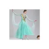 Stage Wear Waltz Ballroom Competition Dresses Standard Dance Performance Costumes Women Embroidery Evening Party Gown High End Big Dro Dhvpx