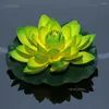 装飾的な花人工緑の偽蓮lily葉の水プールフローティングポンドウェディングデコレーションガーデン17cm b12