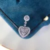 Sterling Silver Plated Heart Necklace Womens and Korean Love Pendant Simple Collar Chain Valentines Day Gift