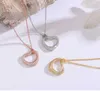 Designer Brand Tiffays Necklace Boutique Jewelry Valentines Day Gift Letter Pendant Advanced Design Sense Temperament