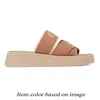Luxury Linen Designer Chloe Sandals Platform Mila Slides Women Flat Woody Mule Slippers Wedge Espadrille Pink Beige Low Heels Sandale【code ：L】Shoes