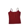 Camisoles Tanks Knitted Camisole Niche Ins 힙합 짧은 탱크 버튼 슬림 여성 상단