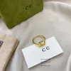 Ring de créateur Luxury Designer anneaux pour femmes hommes anneaux Gold Letters Gold Couple de mode Rings Engagement Fendy Holiday G 272