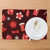 Tischmatten Weihnachtsspielzeug Stocks Sterne Nicht-Rutsch-Isolierung Ort für Küche Esswaschable Techsmatte Set von 6 6