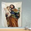 Tapestries Christian Church Mural Home Decoration Tapestry Angel Scene Bohemian Decorative Mandala Background Dec