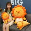 Films TV Toy en peluche 1pc 35 / 50cm Belle Smile Lion Lion Toys Cartoon Sunshine Lion King Pillow Coussin en peluche Animal Soft For Children Girls Cadeaux 240407