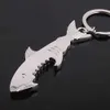 Chaços de chaves de chaves de tubarão de metal chaveiros de abridor de tubarões -meta
