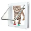 Transporteurs de chats 2024cat Porte magnétique à la porte du rabat avec serrure à 4 voies pour chats Gate Abs Abs Plastique Fourniture de sécurité durable chaton