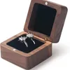 JAGITY BINEGRY Black Walnut z litego drewnianego pierścienia pudełka retro łańcuch uszy i lekki luksusowy wykwintne przechowywanie rąk
