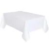 Tableau de table 1pc 137 274cm nappe jetable en plastique Couleur solide du mariage d'anniversaire de mariage de la fête des lingettes longues