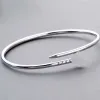 Luxury designer bracelet gold and silver bracelet 18k gold nail bracelet unisex cuff bracelet titanium alloy plating gold technology will never fade