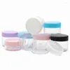 Storage Bottles 10PCS Empty 3/5g Travel Small Colorful Covers Clear Plastic Cosmetic Pot Jars With Lids For Face Cream Lip Containers