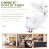 Decorative Flowers Ganazono Home Decor Wedding Artificial Pigeon Fake Foam Doves White Feathered Birds Craft Piegons Diy