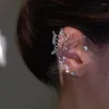 Studörhängen Sparkling Crystal Elf Butterfly Ear Cuff utan genomträngande klipp Elegant utsökta bröllop smycken