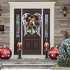 Fleurs décoratives Couronne de Noël ruban Bowknot Berries Angel Wing Home Decorations murales artificielles pour la porte d'entrée