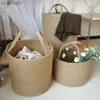 Storage Baskets 1 creative cotton linen rope woven dirty clothes basket large capacity storage with handle flower pot home decoration yq240407