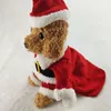 Hundkläder rolig hudvänlig cosplay Santa Hoodies passar husdjursdräkt med mössa